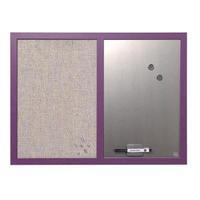 Bi-Office 600 x 450mm Silque Combo Board Lavender MX04330418