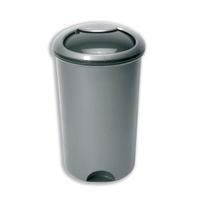 Bin 50 Litre with Rotating Lid Metallic Silver 503579503583
