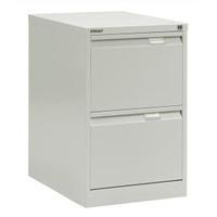 bisley bs2e w470 x d622 x h711mm flush front 2 drawer filing cabinet