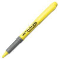 bic briteliner grip 16 to 33 mm chisel tip highlighter pen yellow 1