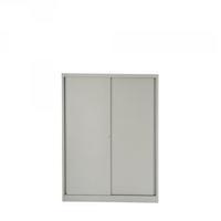 bisley sliding door cupboard 4 dual purpose shelves goose grey by36056