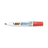 bic velleda 1751 chisel tip whiteboard marker line width 37 55mm red