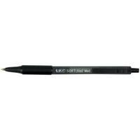 Bic SoftFeel Clic Rubber Barrel Retractable Ballpoint Pen 1.0mm Tip