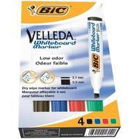bic velleda 1751 chisel tip whiteboard marker assorted colours 