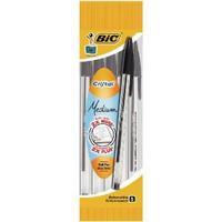 Bic Black Cristal Medium Ballpoint Pen Pack of 40 8308591