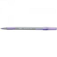 Bic Round Stic Grip Purple Ballpoint Pen Class Pack Pack of 40 920412