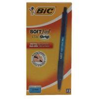 Bic Soft Feel Retractable Ballpoint Blue Pen Pack of 12 837398