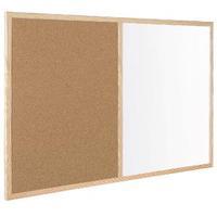 bi office wood frame corkdrywipe board 600x400mm mx03001010