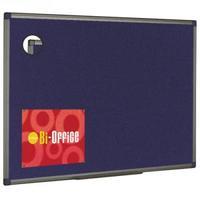 Bi-Office Felt Board 1200x900mm Blue Aluminium Finish FB1443186