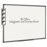 bi office magnetic whiteboard 600x450mm aluminium finish mb0406186