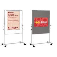 bi office white portable duo board flipchart easel ea4724075