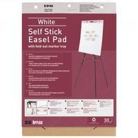 bi office self stick flipchart pad 635x780mm 30 sheets white fl128107