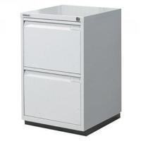 Bisley 2 Drawer Filing Cabinet Desk Height Flush Fronted Lockable