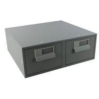 bisley 6x4 inches double grey card index cabinet fcb24