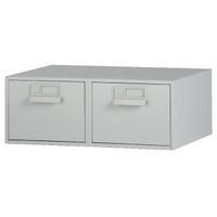 bisley 8x5 inches double grey card index cabinet fcb25