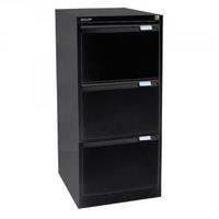 Bisley Black Three-Drawer Filing Cabinet BS3E Black