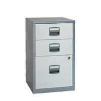 Bisley Silver and A4 White 3 Drawer Home Filer BY00587