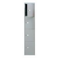 bisley goose grey 4 door locker w305xd305xh1802mm by09213