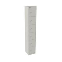 bisley goose grey 6 door locker w305xd305xh1802mm by09214