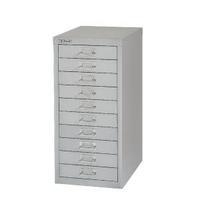Bisley 10 Drawer Grey Non-Locking Multi-Drawer Cabinet BY36938