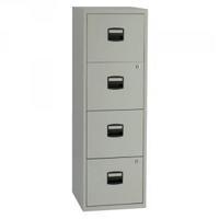 Bisley A4 Personal Filing Cabinet 4 Drawer Grey BY37874