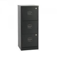 Bisley A4 Personal Filing Cabinet 3 Drawer Black BY48279