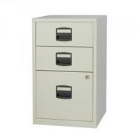 bisley a4 home filer 3 drawer lockable grey by59269