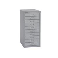 bisley soho h590mm multi drawer 10 steel filing cabinet silver 069 55