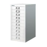 Bisley SoHo H590mm Multi-Drawer 10 Steel Filing Cabinet Chalk White