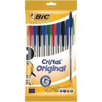 Bic Cristal Medium Assorted Ballpoint Pens Pack of 10 830865