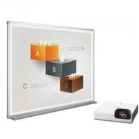 Bi-Office Bi-Bright 72in Whiteboard and Short Throw Projector
