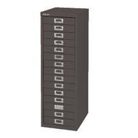 Bisley 15 Drawer Black Non-Locking Multi-Drawer Cabinet BY39950