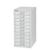 Bisley 10 Drawer Silver Non-Locking Multi-Drawer Cabinet BY40500