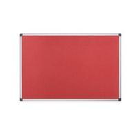 bi office 1200x900mm red felt board fa0546170