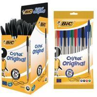 BIC Cristal Medium Black with free assorted Pack of 10