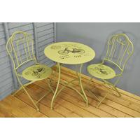 Bicycle Metal Garden Bistro Set for Two by Gardman