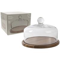 Bistro & Co Kainuu Acacia Round Glass Domed Serving Board