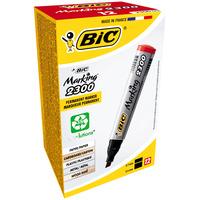 Bic Marking 2300 Chisel Nib Permanent Marker Box - 12 Black