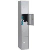 Bisley 305mm 4 Door Locker - Goose Grey