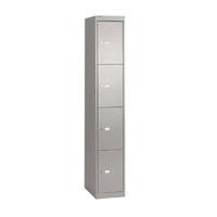 Bisley 457mm 4 Door Locker - Goose Grey