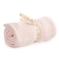 Bizzi Growin Cot Bed Cellular Blanket, 150 x 100 Cm, Pink