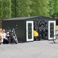 biohort europa 7 dark grey metal shed