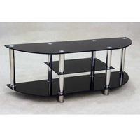 Bizet Black Glass TV Stand