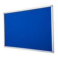 Bi-Silque Earth-It Felt Notice Board (900mm x 600mm) Blue with Aluminium Frame