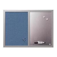 Bi-Silque Combination Notice and Magnetic Board (600mm x 450mm) Blue