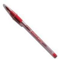 Bic Cristal Grip Medium Ballpoint Pen Red 802803