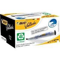 Bic Velleda Chisel Tip Whiteboard Marker (Black) Pack of 12 Markers