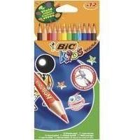 bic kids colouring pencil wallet of 12 829029