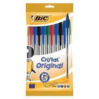 bic cristal medium ballpoint pen assorted pack of 10 pens
