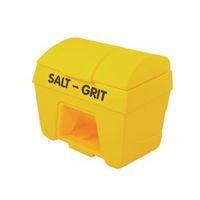 BIN - SALT AND GRIT (YELLOW) WITH HOPPER FEED 200L CAP.